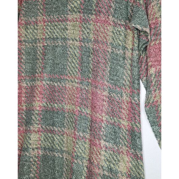 Soft Surroundings Knit Lightweight‎ Sweater Top Tunic Large Pink and Green - Picture 3 of 6